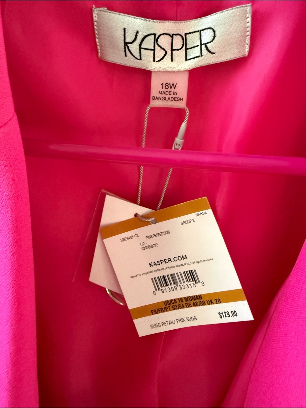 Kasper Hot Pink Blazer - Picture 2 of 4
